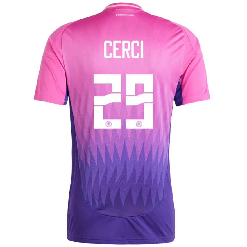 Kinderen Duitsland Selina Cerci #29 Roze Paars Uitshirt Uittenue 24-26 T-Shirt