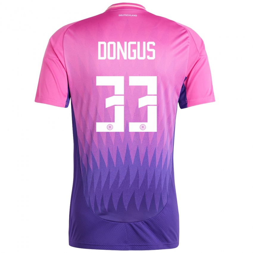 Kinderen Duitsland Fabienne Dongus #33 Roze Paars Uitshirt Uittenue 24-26 T-Shirt