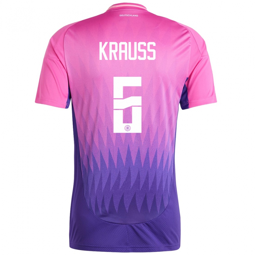 Kinderen Duitsland Tom Kraub #6 Roze Paars Uitshirt Uittenue 24-26 T-Shirt