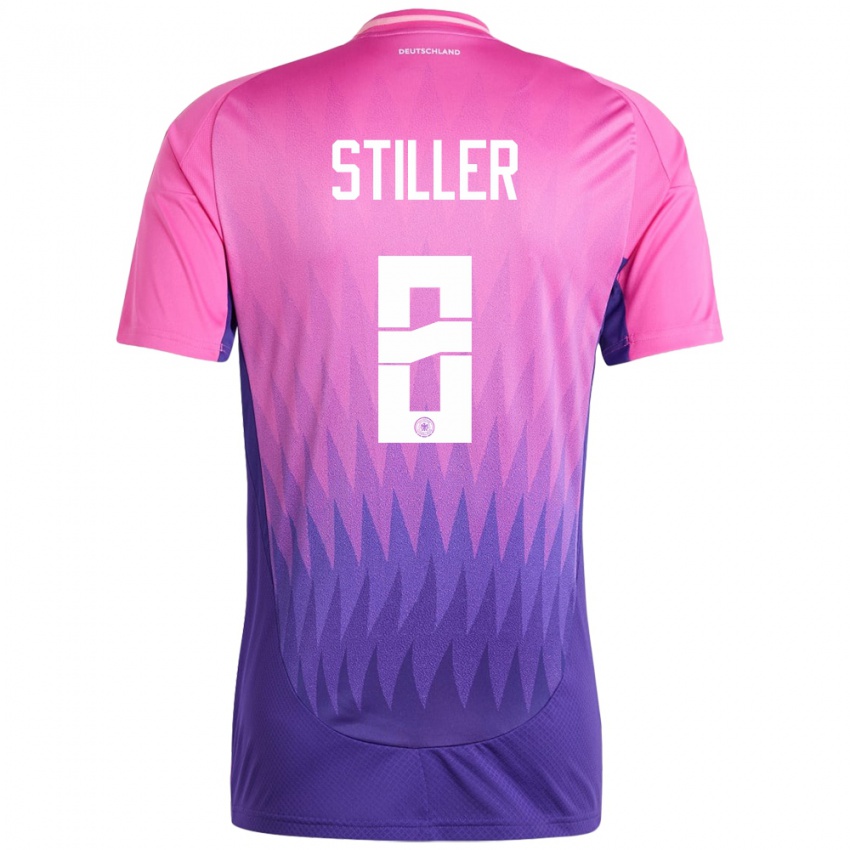 Kinderen Duitsland Angelo Stiller #8 Roze Paars Uitshirt Uittenue 24-26 T-Shirt