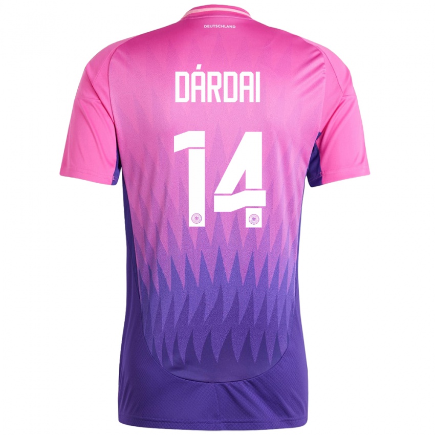 Kinderen Duitsland Marton Dardai #14 Roze Paars Uitshirt Uittenue 24-26 T-Shirt