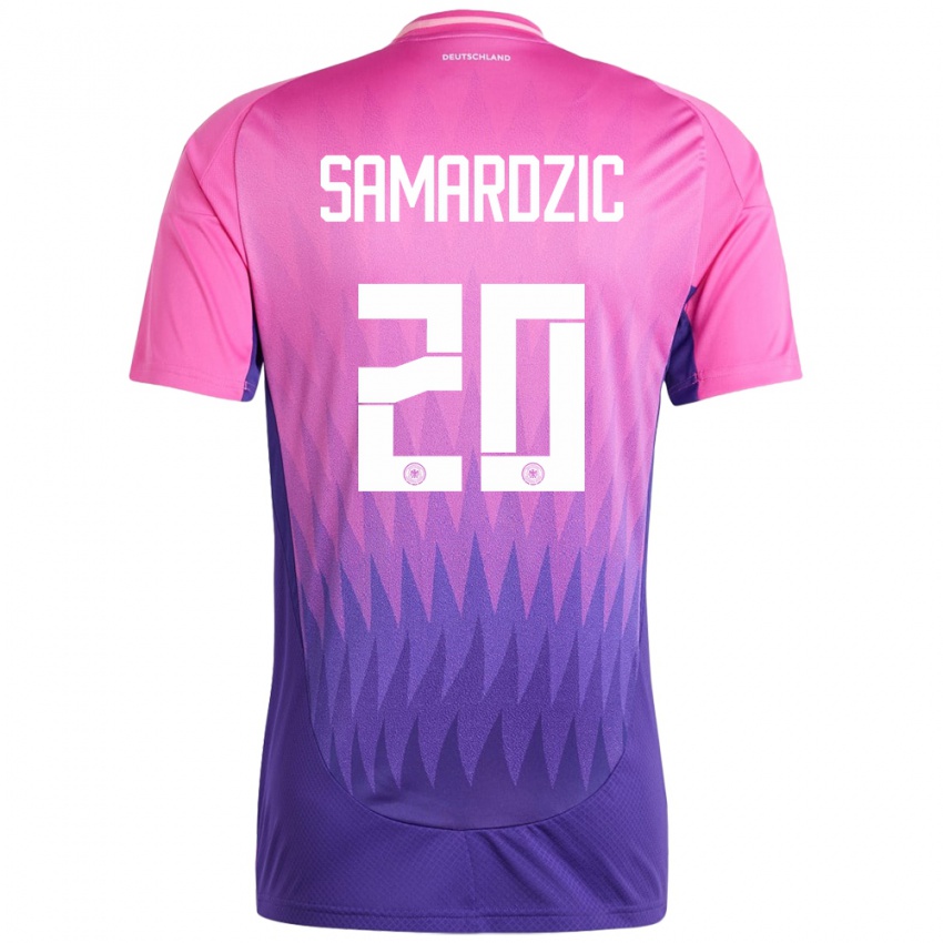 Kinderen Duitsland Lazar Samardzic #20 Roze Paars Uitshirt Uittenue 24-26 T-Shirt