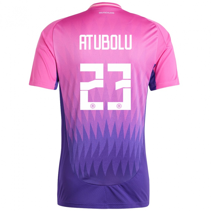Kinderen Duitsland Noah Atubolu #23 Roze Paars Uitshirt Uittenue 24-26 T-Shirt