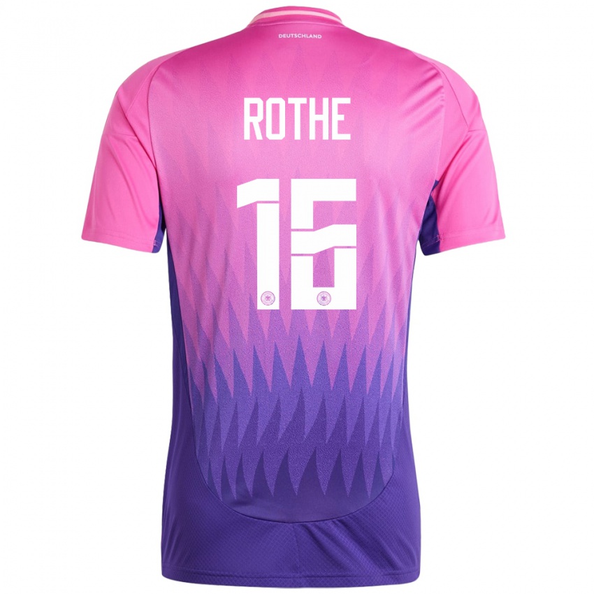 Kinderen Duitsland Tom Rothe #16 Roze Paars Uitshirt Uittenue 24-26 T-Shirt