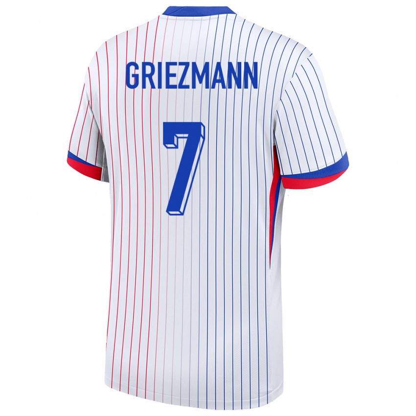 Kinderen Frankrijk Antoine Griezmann #7 Wit Uitshirt Uittenue 24-26 T-Shirt