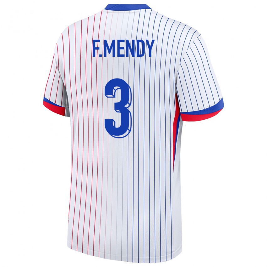 Kinderen Frankrijk Ferland Mendy #3 Wit Uitshirt Uittenue 24-26 T-Shirt