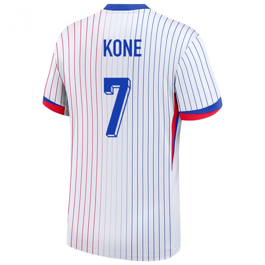 Kinderen Frankrijk Kouadio Kone #7 Wit Uitshirt Uittenue 24-26 T-Shirt