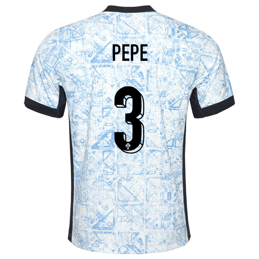 Kinderen Portugal Pepe #3 Crème Blauw Uitshirt Uittenue 24-26 T-Shirt