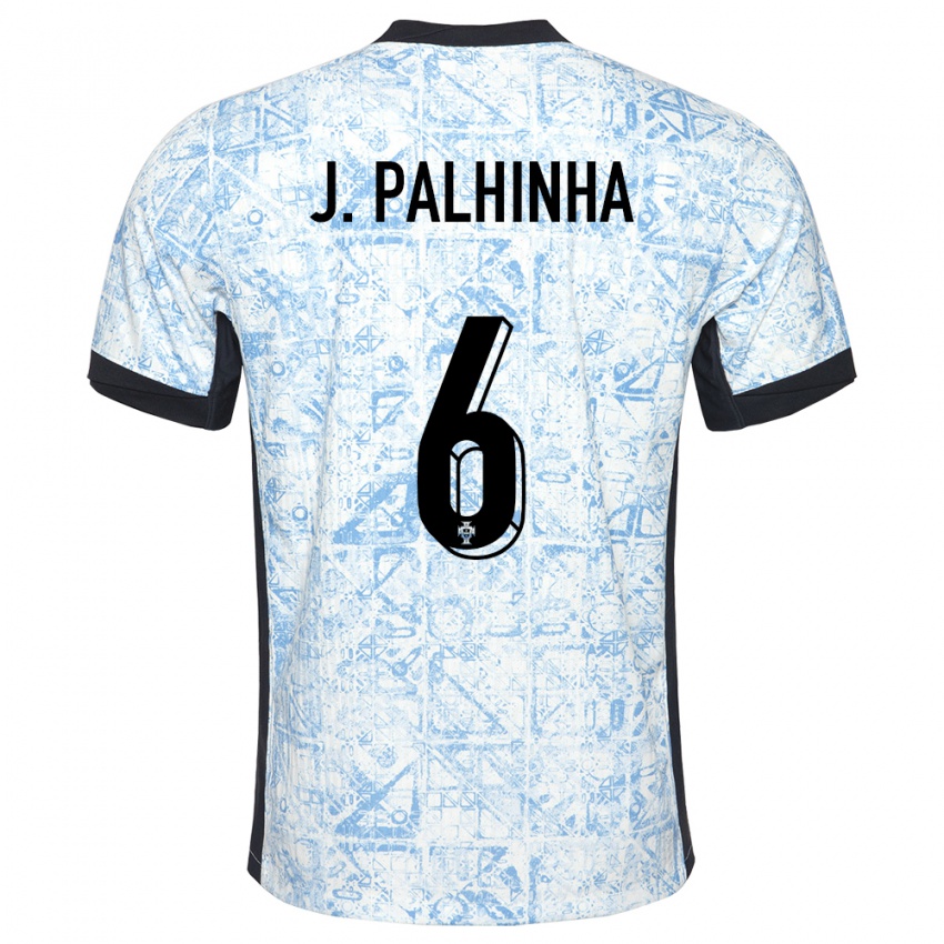 Kinderen Portugal Joao Palhinha #6 Crème Blauw Uitshirt Uittenue 24-26 T-Shirt