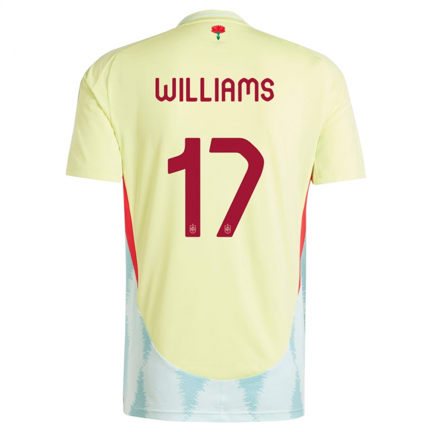 Kinderen Spanje Nico Williams #17 Geel Uitshirt Uittenue 24-26 T-Shirt