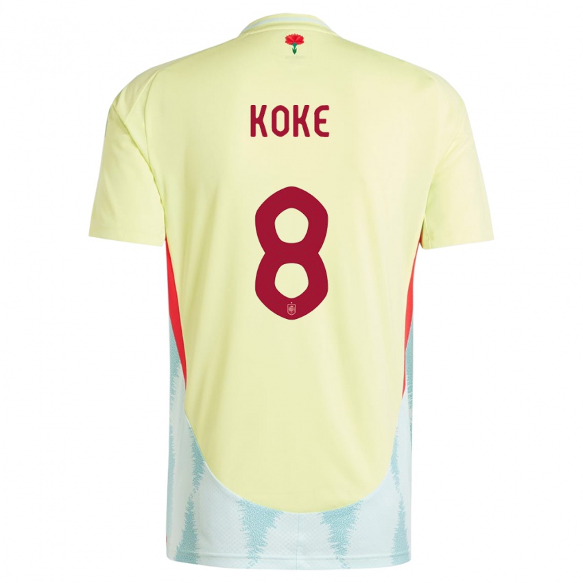 Kinderen Spanje Koke #8 Geel Uitshirt Uittenue 24-26 T-Shirt