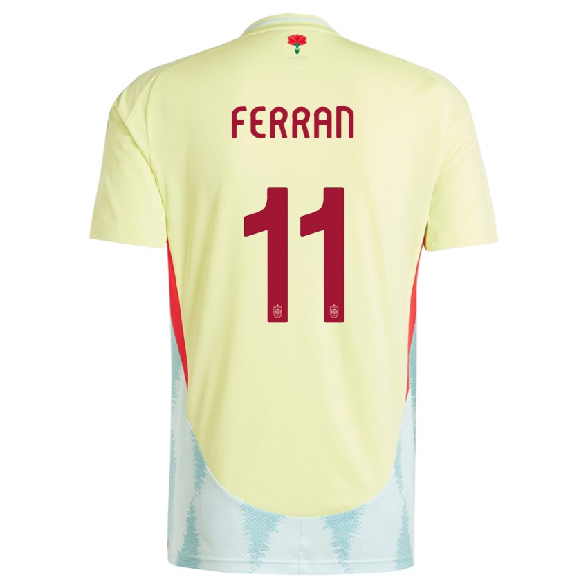 Kinderen Spanje Ferran Torres #11 Geel Uitshirt Uittenue 24-26 T-Shirt