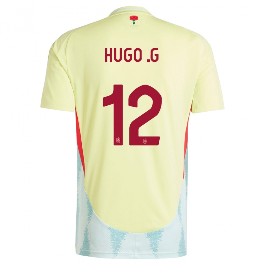 Kinderen Spanje Hugo Guillamon #12 Geel Uitshirt Uittenue 24-26 T-Shirt