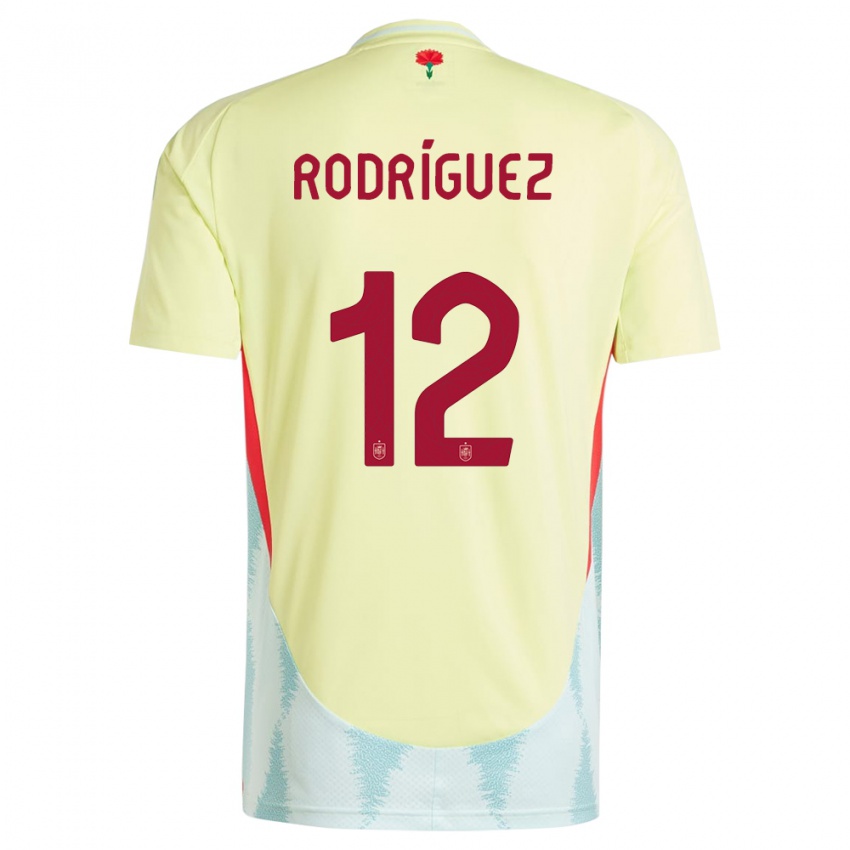 Kinderen Spanje Lucia Rodriguez #12 Geel Uitshirt Uittenue 24-26 T-Shirt