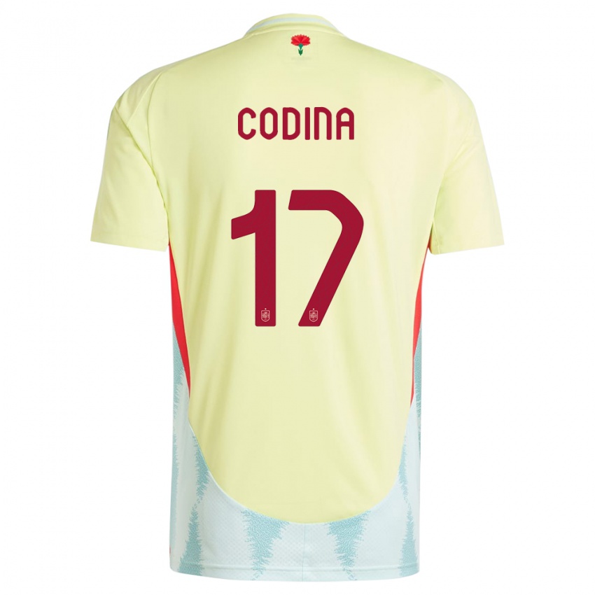 Kinderen Spanje Laia Codina #17 Geel Uitshirt Uittenue 24-26 T-Shirt