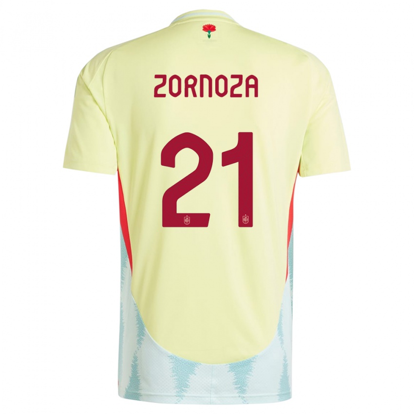 Kinderen Spanje Claudia Zornoza #21 Geel Uitshirt Uittenue 24-26 T-Shirt