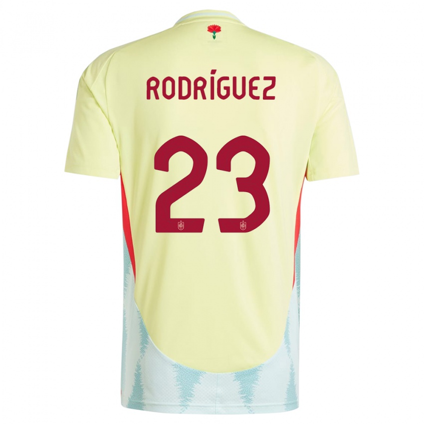 Kinderen Spanje Misa Rodriguez #23 Geel Uitshirt Uittenue 24-26 T-Shirt