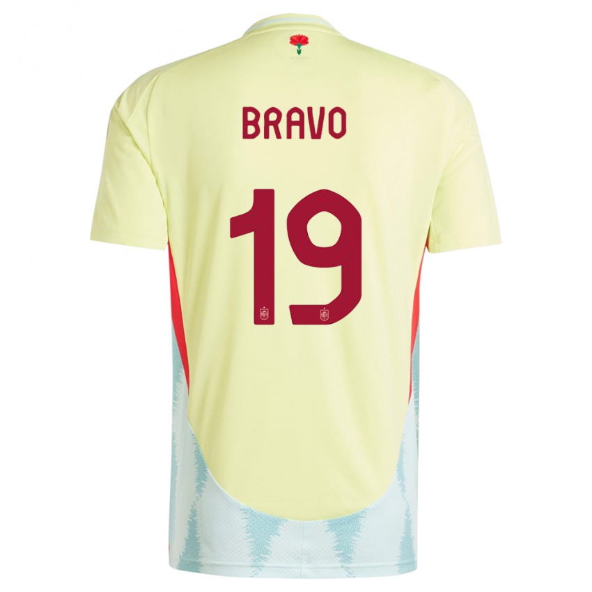 Kinderen Spanje Iker Bravo #19 Geel Uitshirt Uittenue 24-26 T-Shirt