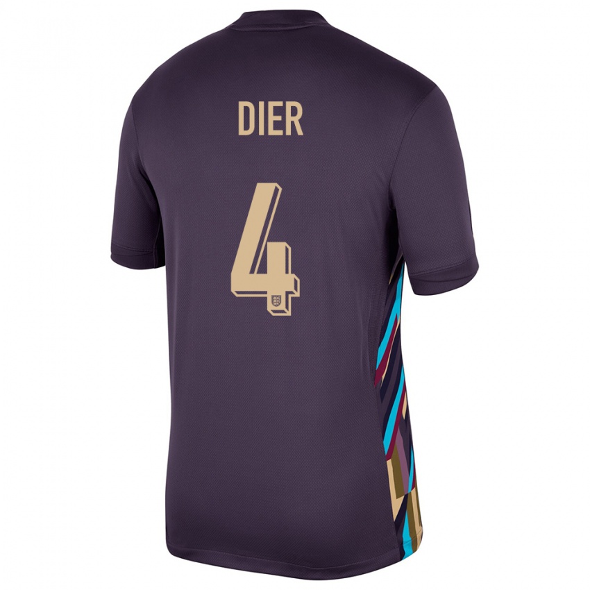 Kinderen Engeland Eric Dier #4 Donkere Rozijn Uitshirt Uittenue 24-26 T-Shirt