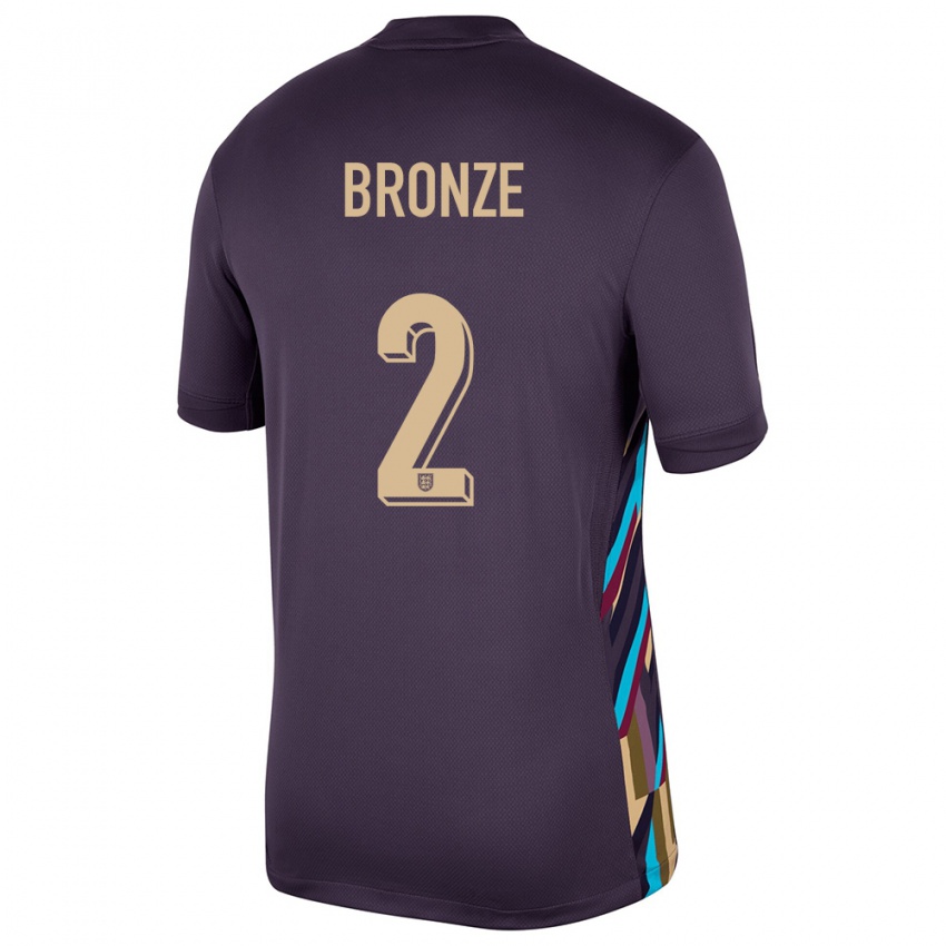 Kinderen Engeland Lucy Bronze #2 Donkere Rozijn Uitshirt Uittenue 24-26 T-Shirt