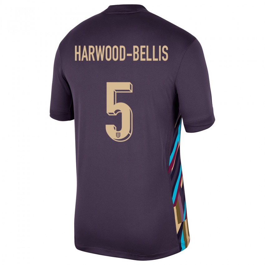 Kinderen Engeland Taylor Harwood Bellis #5 Donkere Rozijn Uitshirt Uittenue 24-26 T-Shirt