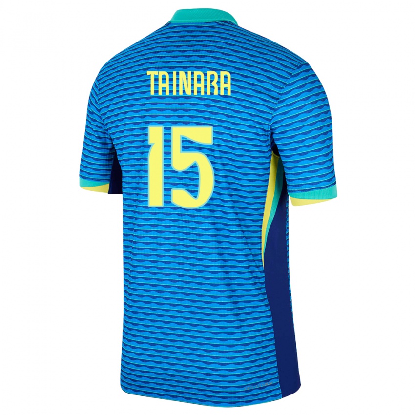 Kinderen Brazilië Tainara #15 Blauw Uitshirt Uittenue 24-26 T-Shirt