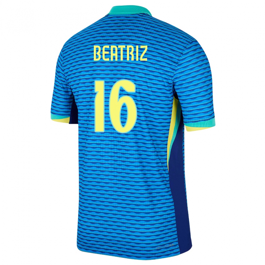 Kinderen Brazilië Beatriz #16 Blauw Uitshirt Uittenue 24-26 T-Shirt