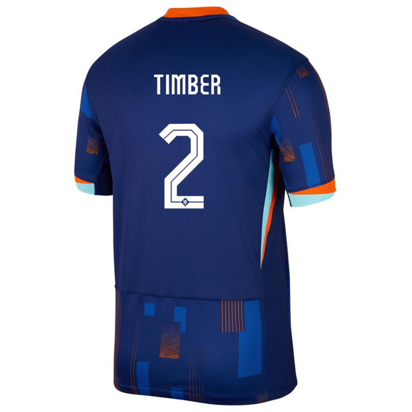 Kinderen Nederland Jurrien Timber #2 Blauw Uitshirt Uittenue 24-26 T-Shirt