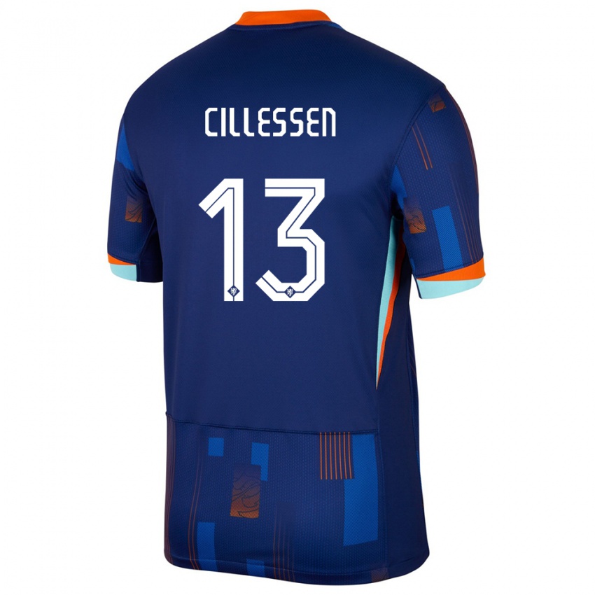 Kinderen Nederland Jasper Cillessen #13 Blauw Uitshirt Uittenue 24-26 T-Shirt