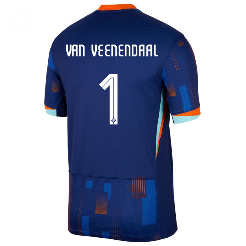 Kinderen Nederland Sari Van Veenendaal #1 Blauw Uitshirt Uittenue 24-26 T-Shirt