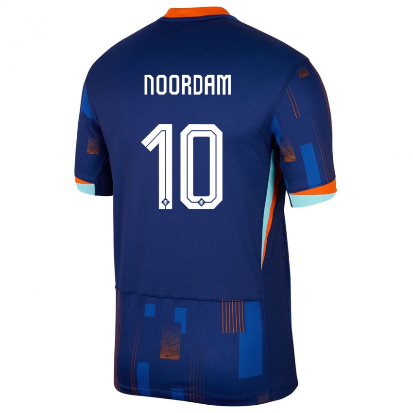 Kinderen Nederland Nadine Noordam #10 Blauw Uitshirt Uittenue 24-26 T-Shirt