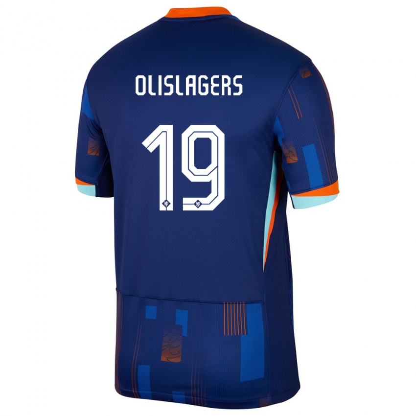 Kinderen Nederland Marisa Olislagers #19 Blauw Uitshirt Uittenue 24-26 T-Shirt