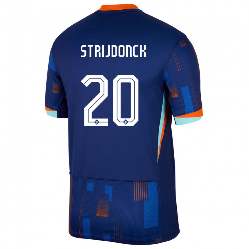 Kinderen Nederland Bayren Strijdonck #20 Blauw Uitshirt Uittenue 24-26 T-Shirt