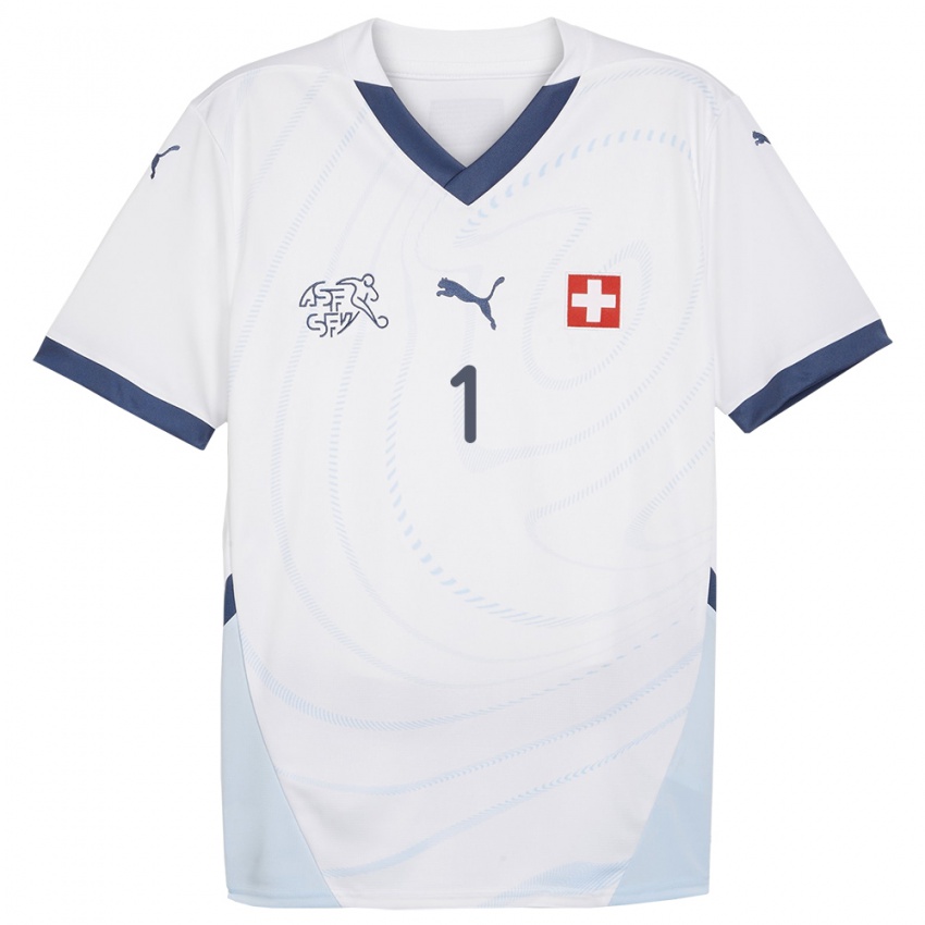 Kinderen Zwitserland Yann Sommer #1 Wit Uitshirt Uittenue 24-26 T-Shirt