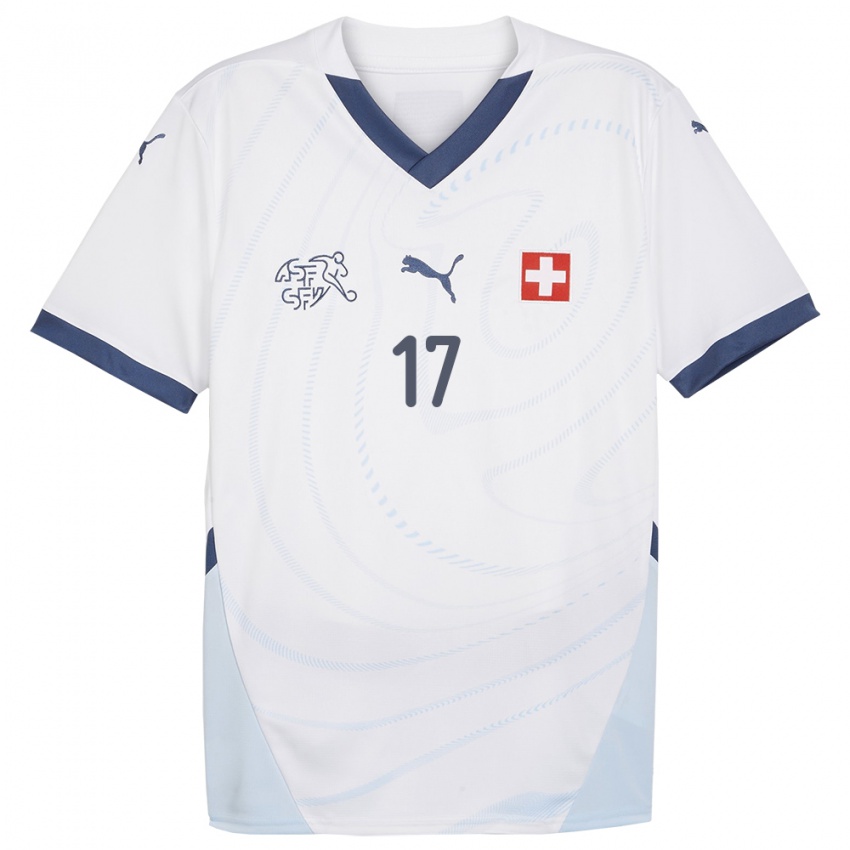 Kinderen Zwitserland Loris Benito #17 Wit Uitshirt Uittenue 24-26 T-Shirt