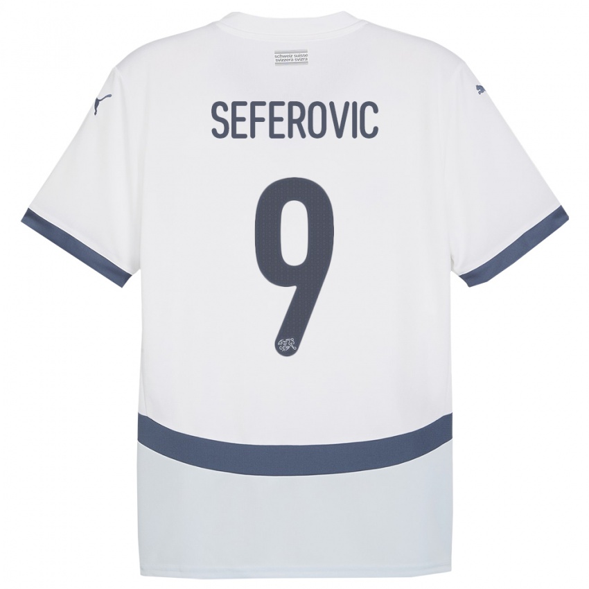 Kinderen Zwitserland Haris Seferovic #9 Wit Uitshirt Uittenue 24-26 T-Shirt