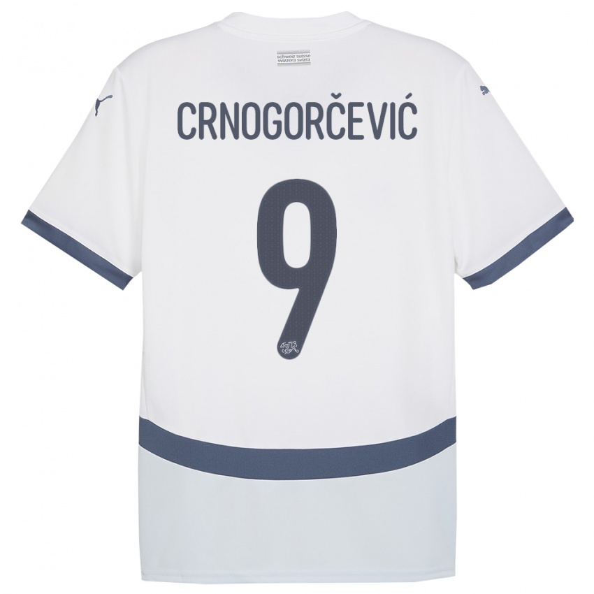 Kinderen Zwitserland Ana Maria Crnogorcevic #9 Wit Uitshirt Uittenue 24-26 T-Shirt