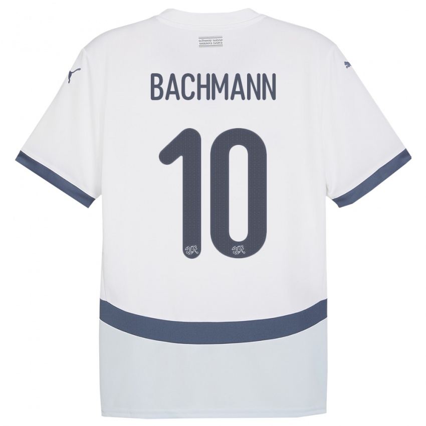 Kinderen Zwitserland Ramona Bachmann #10 Wit Uitshirt Uittenue 24-26 T-Shirt