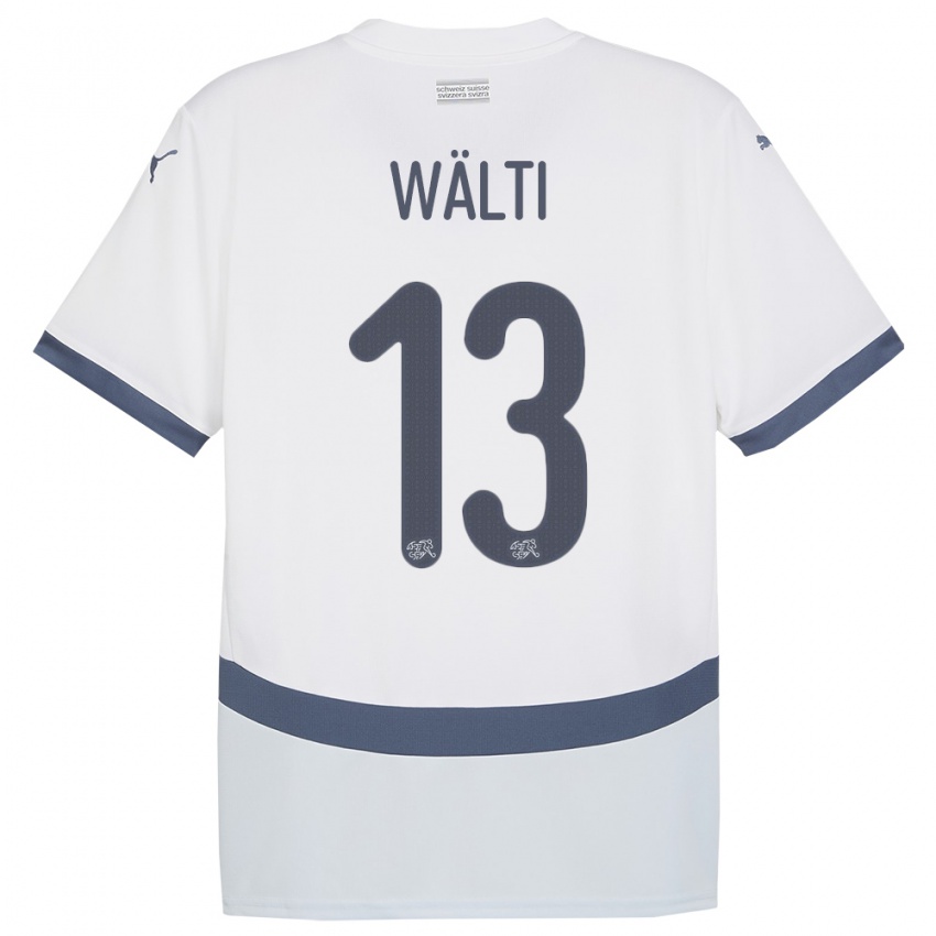 Kinderen Zwitserland Lia Walti #13 Wit Uitshirt Uittenue 24-26 T-Shirt