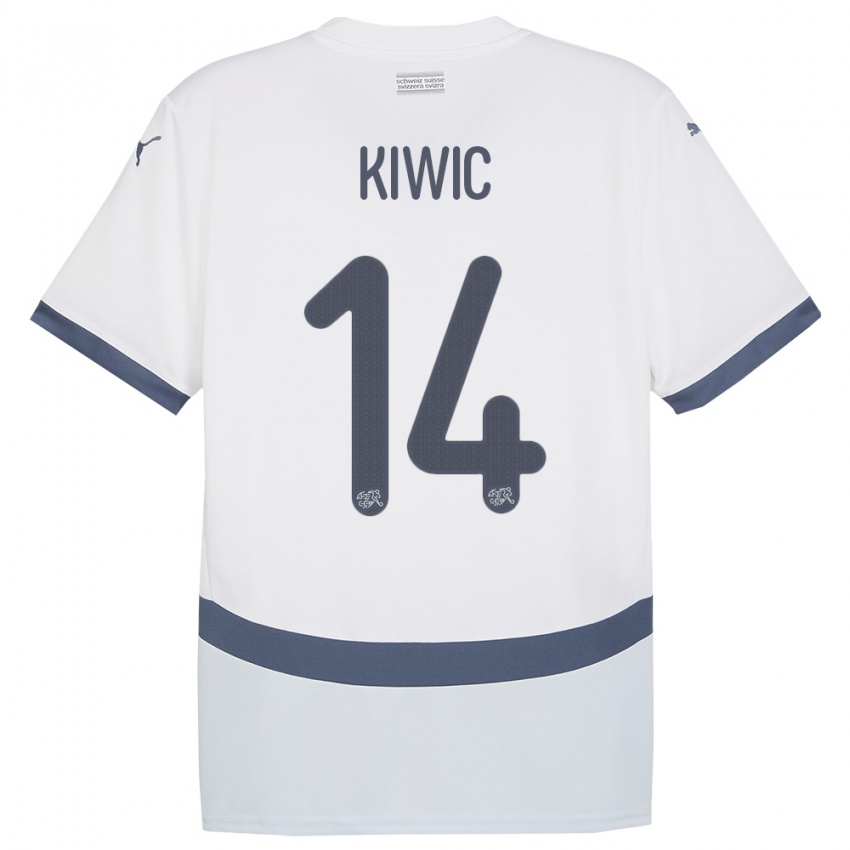 Kinderen Zwitserland Rahel Kiwic #14 Wit Uitshirt Uittenue 24-26 T-Shirt