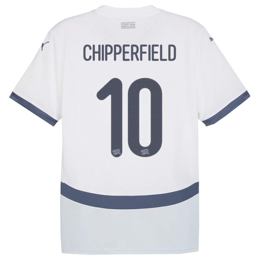 Kinderen Zwitserland Liam Chipperfield #10 Wit Uitshirt Uittenue 24-26 T-Shirt