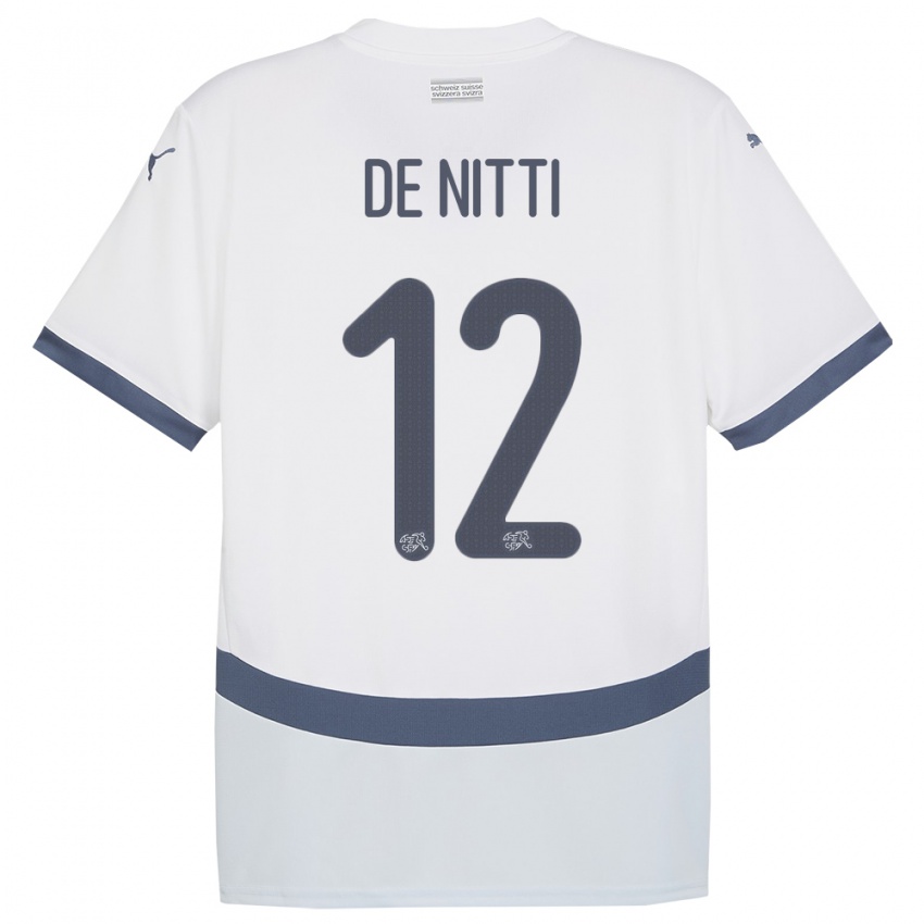 Kinderen Zwitserland Gianni De Nitti #12 Wit Uitshirt Uittenue 24-26 T-Shirt