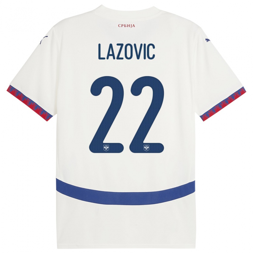 Kinderen Servië Darko Lazovic #22 Wit Uitshirt Uittenue 24-26 T-Shirt