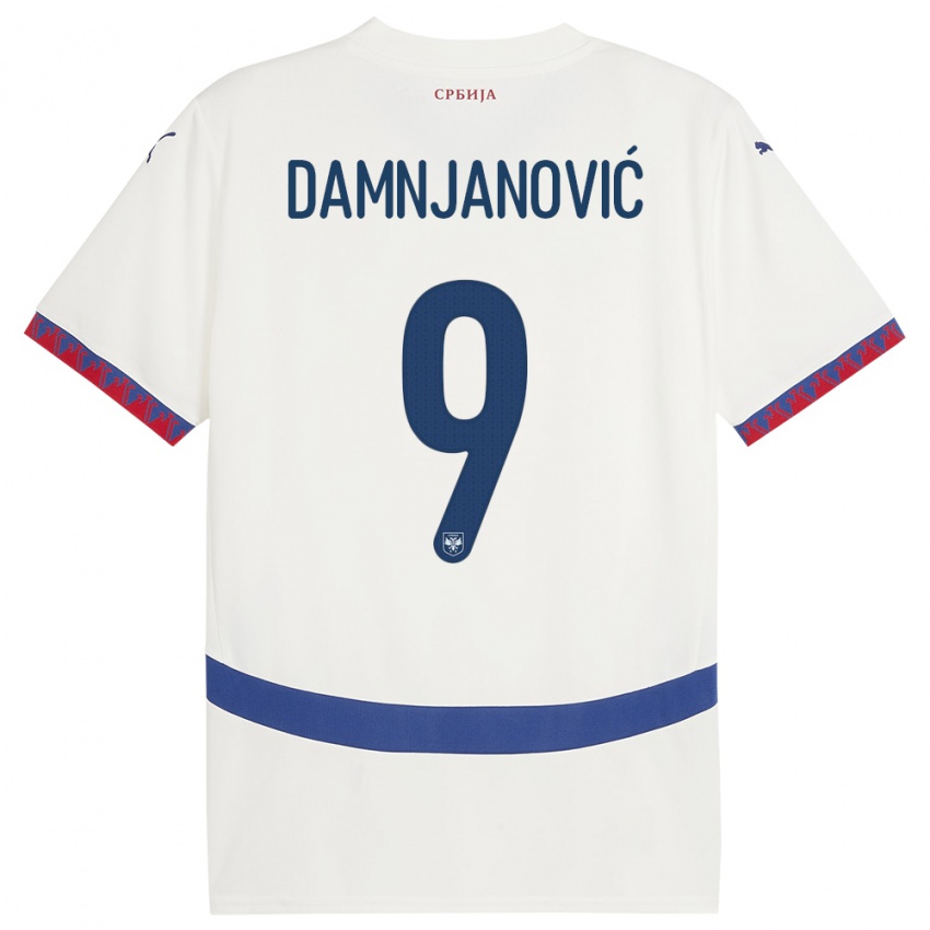 Kinderen Servië Jovana Damnjanovic #9 Wit Uitshirt Uittenue 24-26 T-Shirt