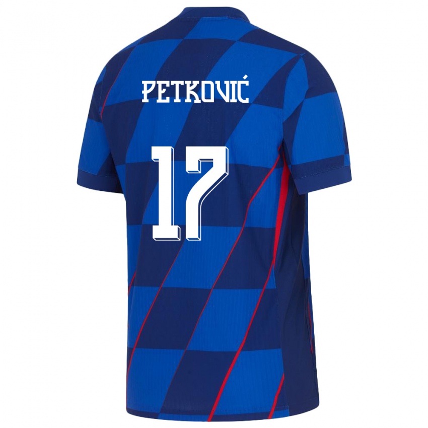 Kinderen Kroatië Bruno Petkovic #17 Blauw Uitshirt Uittenue 24-26 T-Shirt