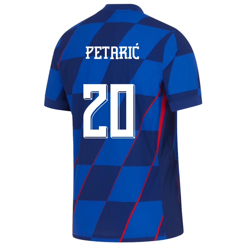 Kinderen Kroatië Nika Petaric #20 Blauw Uitshirt Uittenue 24-26 T-Shirt