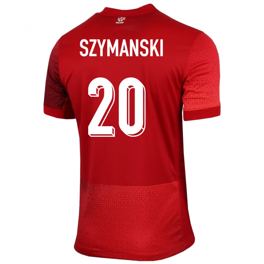 Kinderen Polen Sebastian Szymanski #20 Rood Uitshirt Uittenue 24-26 T-Shirt