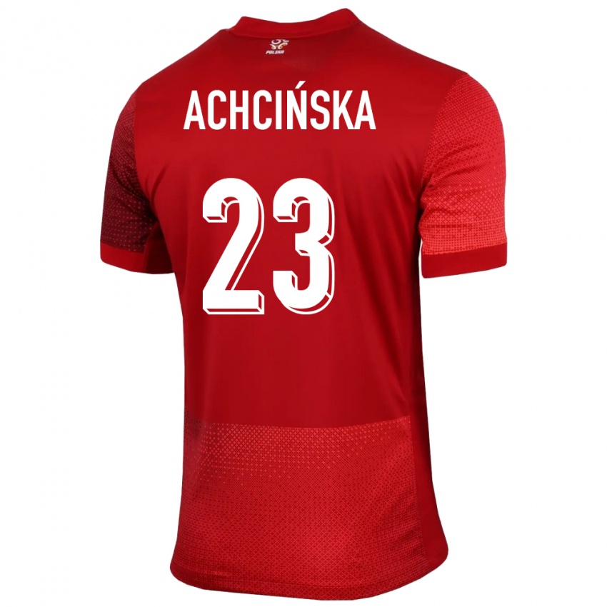 Kinderen Polen Adriana Achcinska #23 Rood Uitshirt Uittenue 24-26 T-Shirt