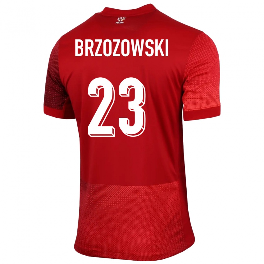 Kinderen Polen Milosz Brzozowski #23 Rood Uitshirt Uittenue 24-26 T-Shirt