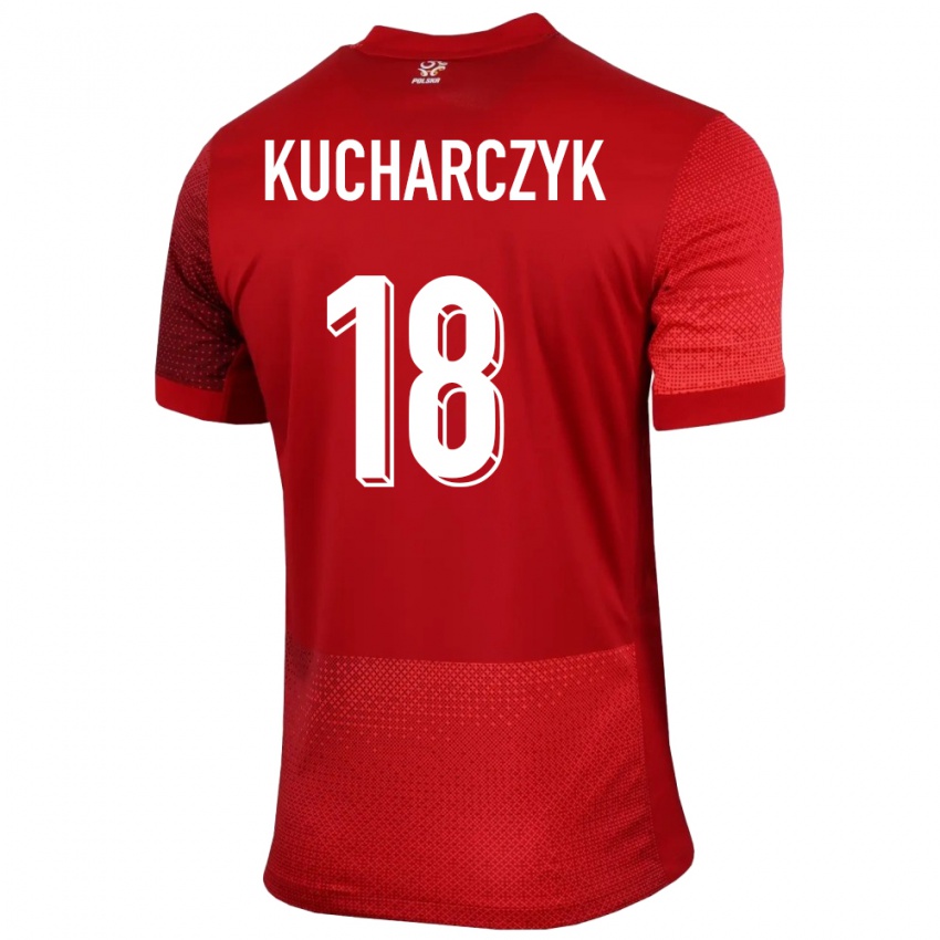 Kinderen Polen Filip Kucharczyk #18 Rood Uitshirt Uittenue 24-26 T-Shirt